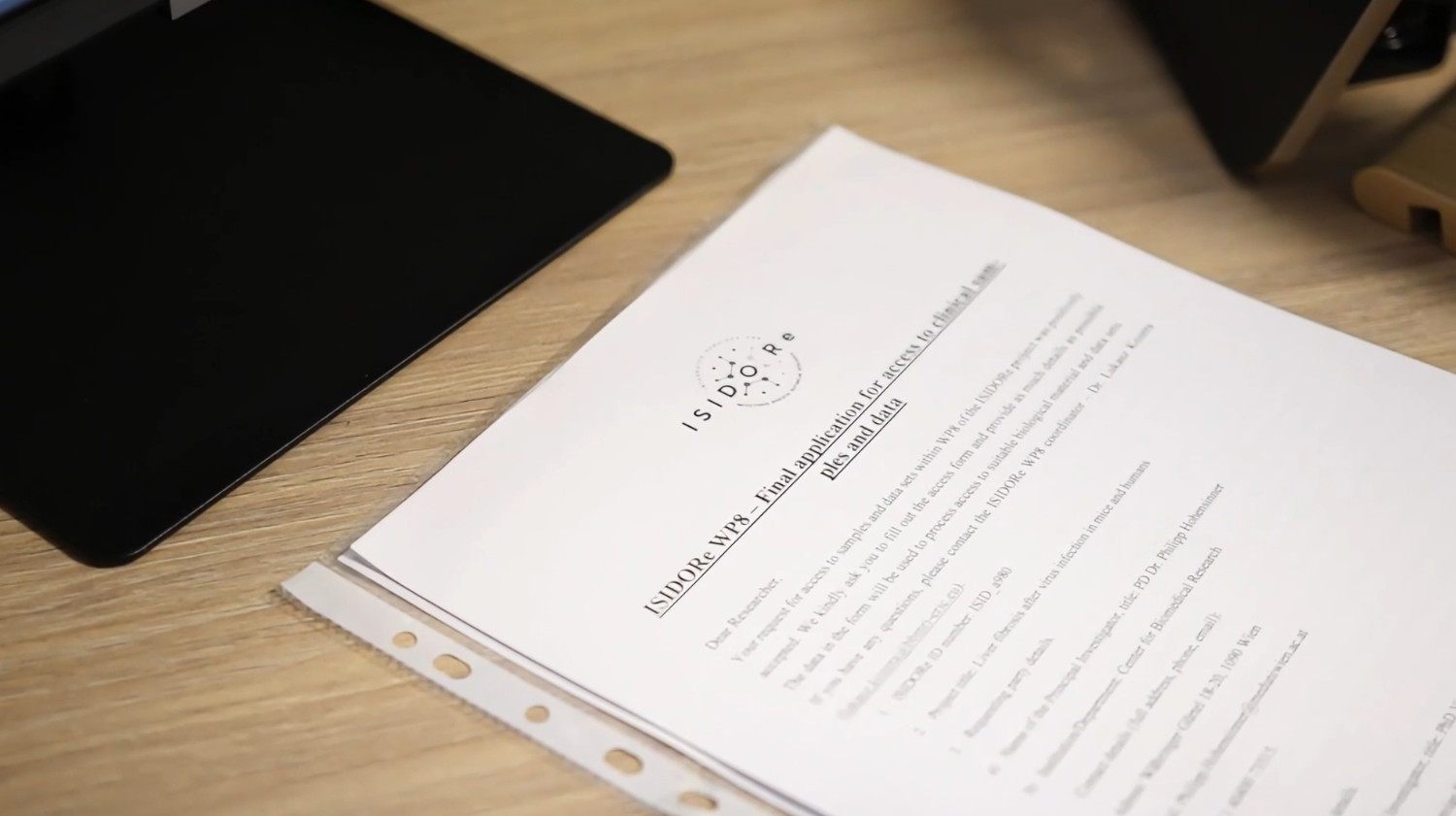 A document with the ISIDORe project logo on the front page.