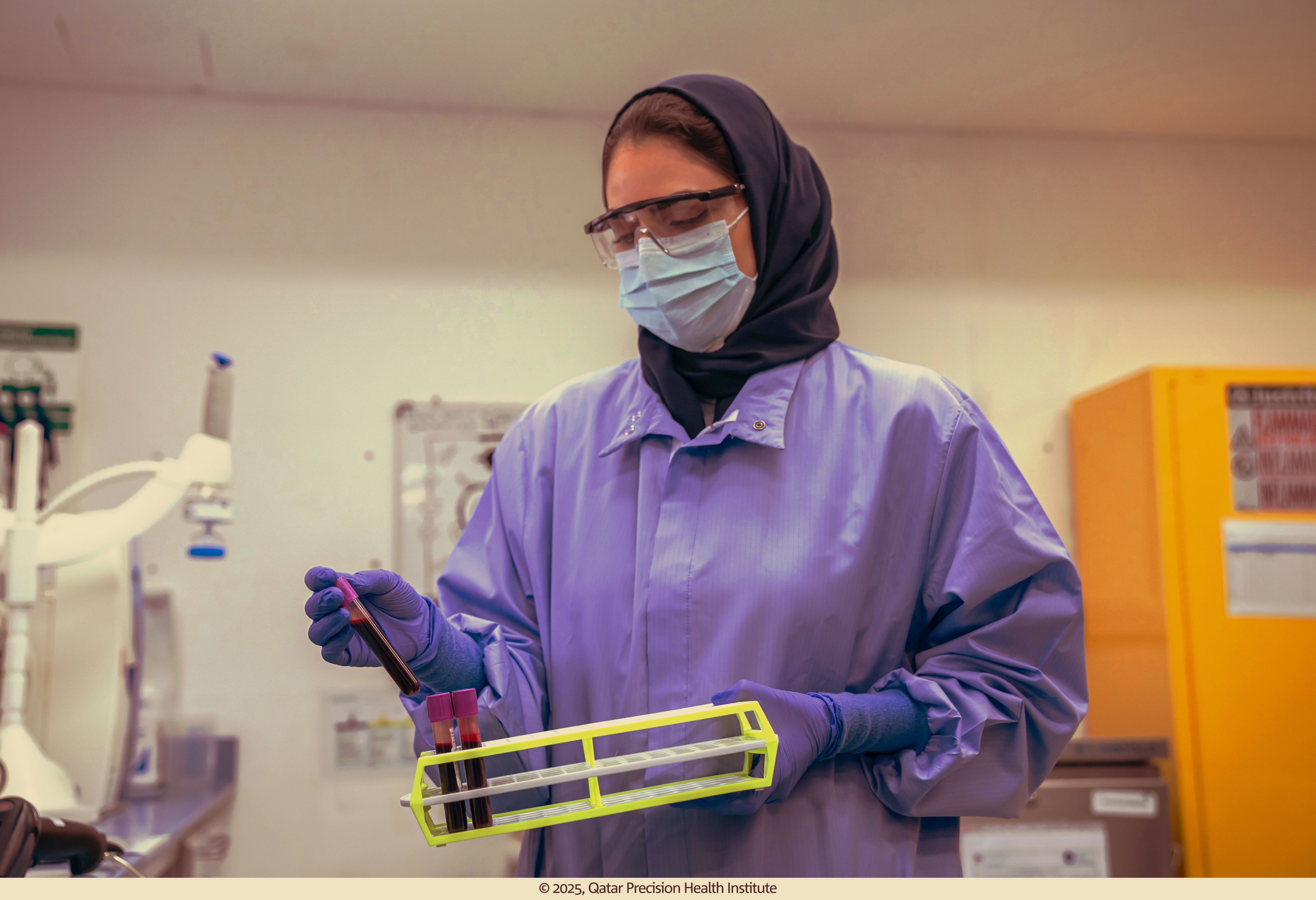 scientist in lab with test tube