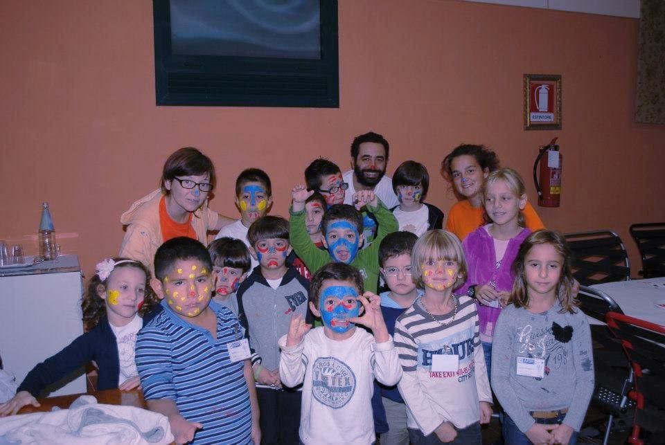 children with face paint