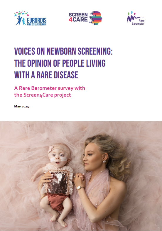 front cover of document with woman in pink dress and newborn with breathing tubes